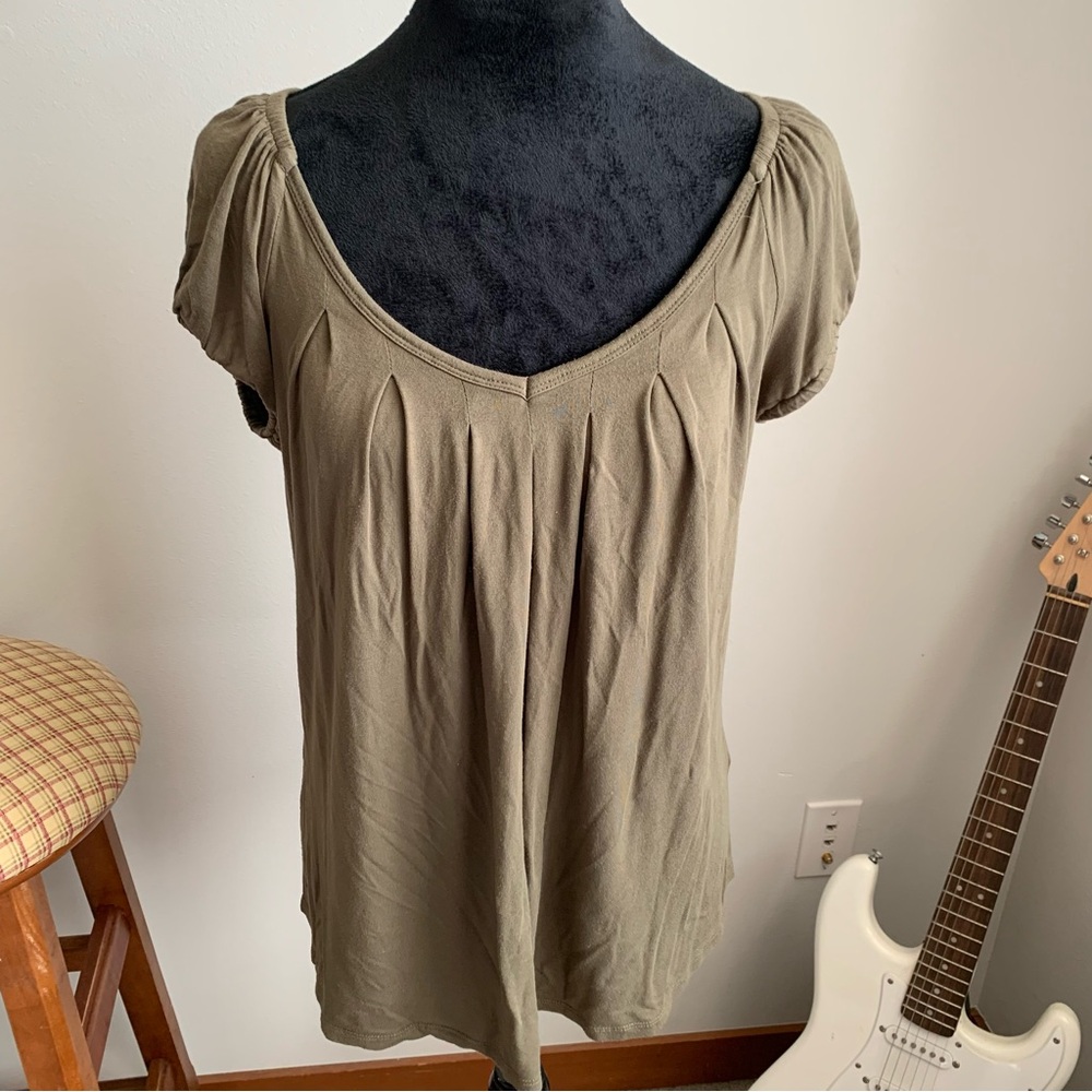 MICHAEL Michael Kors Khaki Short Sleeve Top